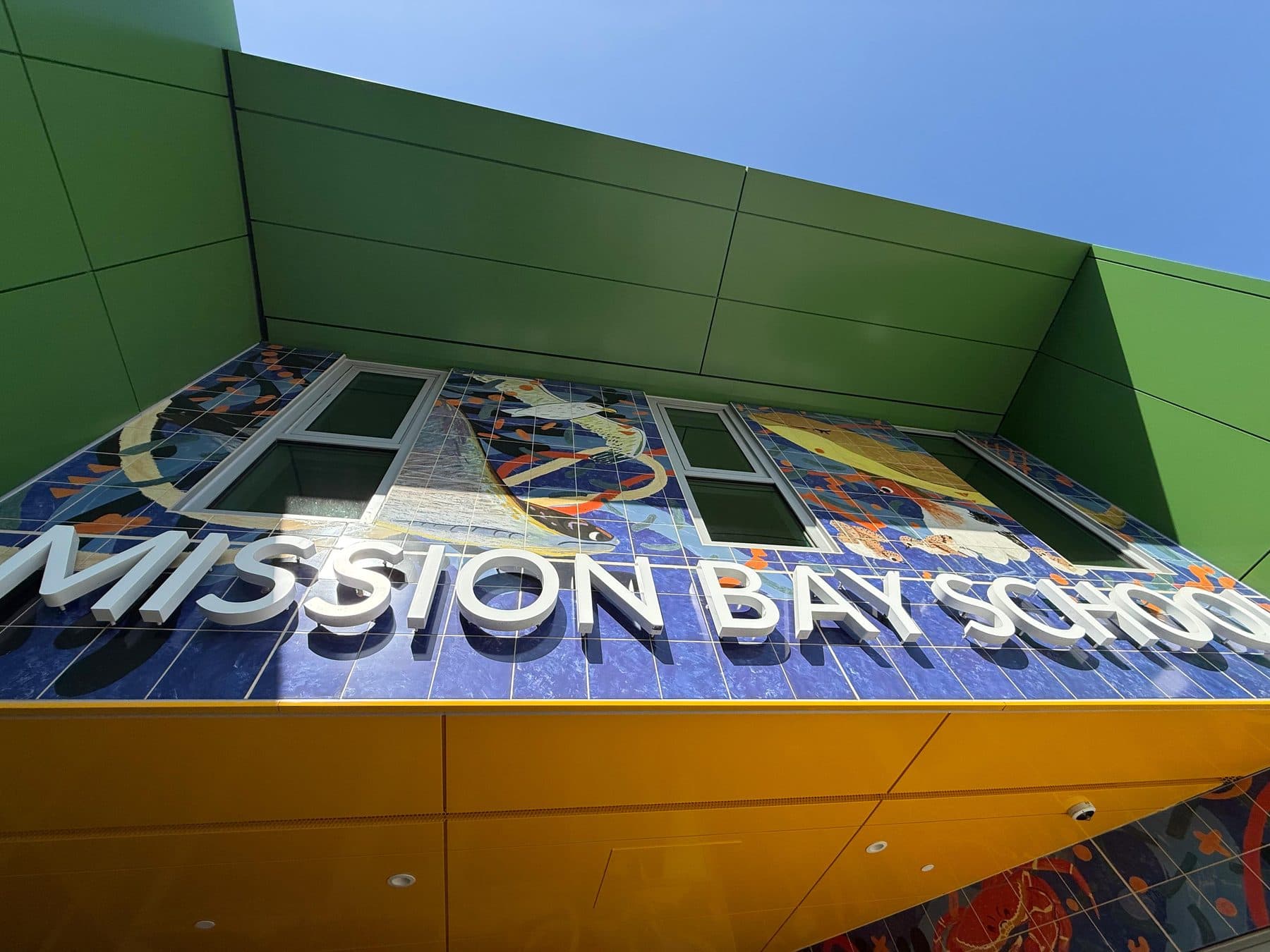 Mission Bay School entrance mural